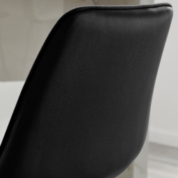 Furniturebox Cesano Black Velvet Black Leg Counter Stools Set of 2 - Wilko - thumbnail 4