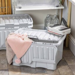 Wham 54L Grey Upcycle Crocodile Storage Box with Lid 3 Pack - Wilko - thumbnail 4