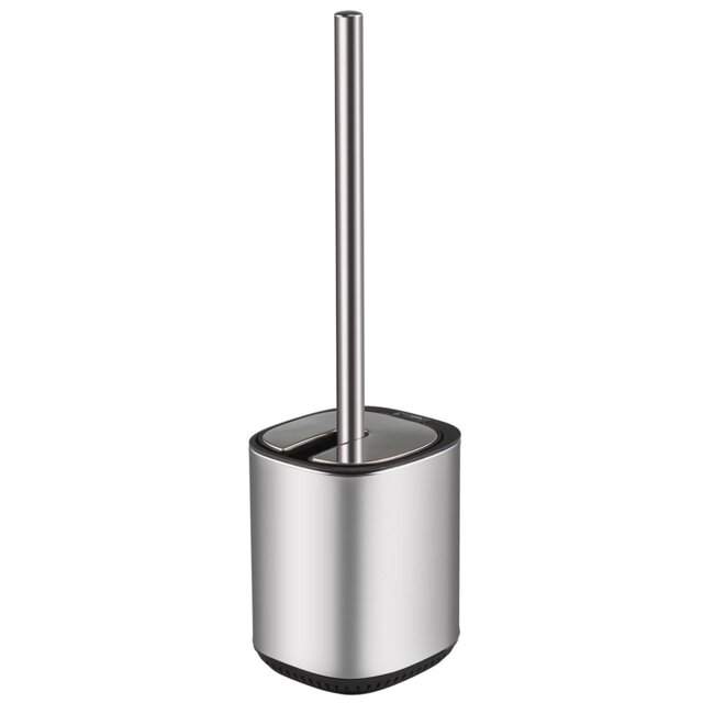Silver Square Toilet Brush Holder - Size: 11.3 x 38 x 10.5 cm - Wilko - image 1