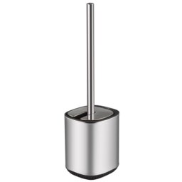 Silver Square Toilet Brush Holder - Size: 11.3 x 38 x 10.5 cm - Wilko - thumbnail 1