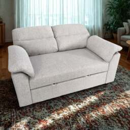 DS Living Vico 2 Seater Silver Woven Fabric Pull Out Sofa Bed - Wilko - thumbnail 1