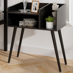 Costway Mid Century Black 2 Tier Nightstand Set of 2 - Size: 2 Shelf - Wilko - thumbnail 1
