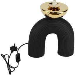 Ozias Table Lamp Black and Gold - Wilko - thumbnail 4