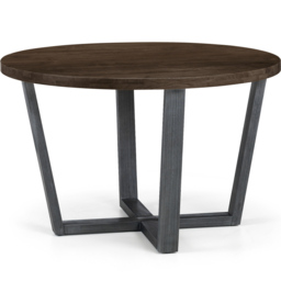 Julian Bowen Brooklyn 4 Seater Round Table Dark Oak - Brown - Wilko - thumbnail 3