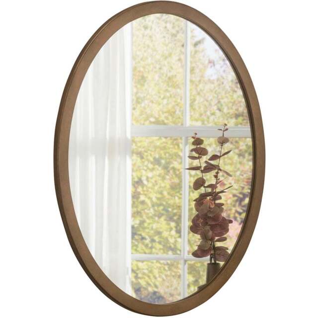 Yearn Classic Bronze Oval Mirror 45 x 35cm - Brown - Wilko - image 1