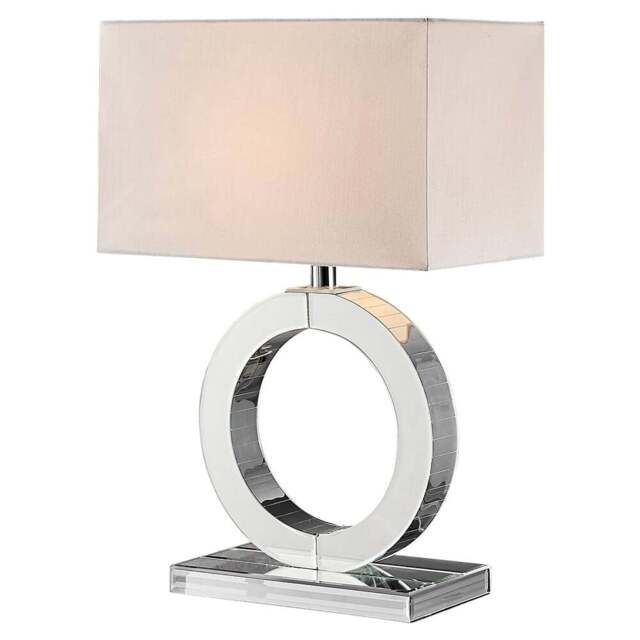 Furniturebox Cleo White Table Lamp - Size: 38 x 23 x 56cm - Wilko - image 1
