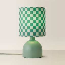 ValueLights Miley Green Checkerboard Drum Lamp Shade Moss Green LED Table Lamp - Size: 28.5 x 16 x 16cm - Wilko - thumbnail 6