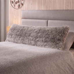 Downland Huggleland Double Grey Long Hair Bolster Pillow - Size: Single - Wilko - thumbnail 3