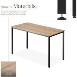 tectake Vanport Oak Sonoma Office Desk with Plastic Feet - Brown - Wilko - thumbnail 4