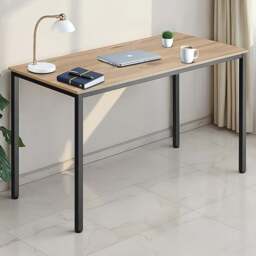 tectake Vanport Oak Sonoma Office Desk with Plastic Feet - Brown - Wilko - thumbnail 1