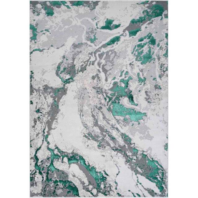 Desire Rugs Picasso Aqua Waterflow Abstract Rug 120 x 170cm - Wilko - image 1