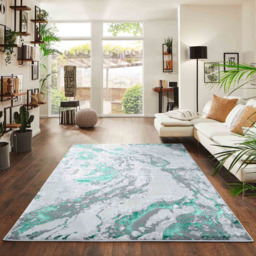 Desire Rugs Picasso Aqua Waterflow Abstract Rug 120 x 170cm - Wilko - thumbnail 3