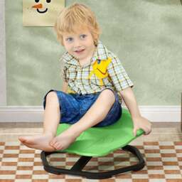 AIYAPLAY Green and Black Sensory Spinning Chair - Wilko