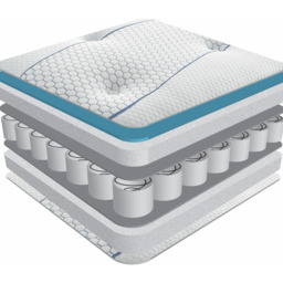 Sareer Matrah Small Single Cool Blue Memory Foam Pocket Mattress - White - Wilko - thumbnail 5