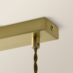 ValueLights Reni Cream Boucle Drum Shade 3 Drop Bar Gold Diner LED Ceiling Light - Size: 123.5 x 98 x 25cm - Black - Wilko - thumbnail 5
