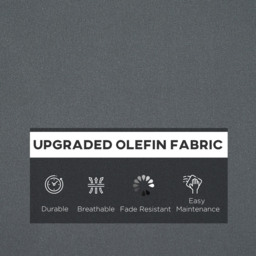 Outsunny Black Seat and Back Garden Chair Cushion Set - Size: 2 Piece - Grey - Wilko - thumbnail 5