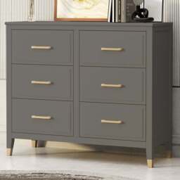 Palazzi 6 Drawer Grey Chest of Drawers - Wilko - thumbnail 1