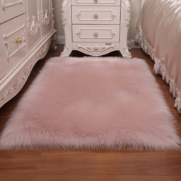 Rectangle Soft Shaggy Rug 60 x 120Cm - Size: 3 x 120 x 60cm - Pink - Living and Home - Wilko - thumbnail 6