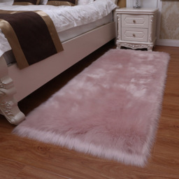 Rectangle Soft Shaggy Rug 60 x 120Cm - Size: 3 x 120 x 60cm - Pink - Living and Home - Wilko - thumbnail 7