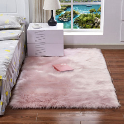 Rectangle Soft Shaggy Rug 60 x 120Cm - Size: 3 x 120 x 60cm - Pink - Living and Home - Wilko - thumbnail 3