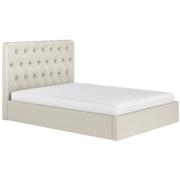 Flair Marley Double Beige Woven Fabric Ottoman Bed with Buttoned Headboard - Cream - Wilko - thumbnail 3