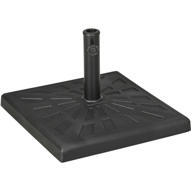 Outsunny Black Resin Garden Parasol Base 19kg - Size: Single - Wilko - image 1