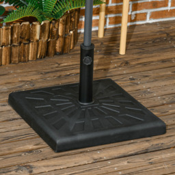 Outsunny Black Resin Garden Parasol Base 19kg - Size: Single - Wilko - thumbnail 3