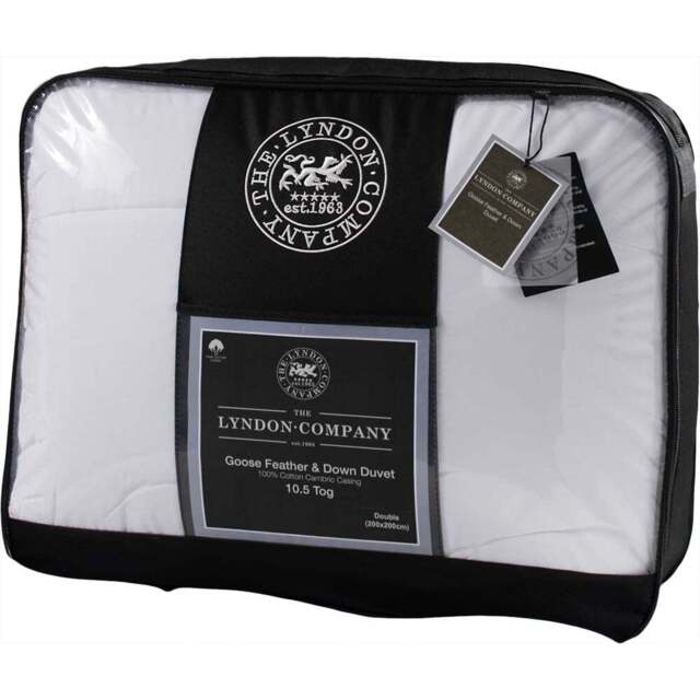The Lyndon Company Double Natural Goose Feather and Down Duvet 10.5 Tog - White - Wilko - image 1
