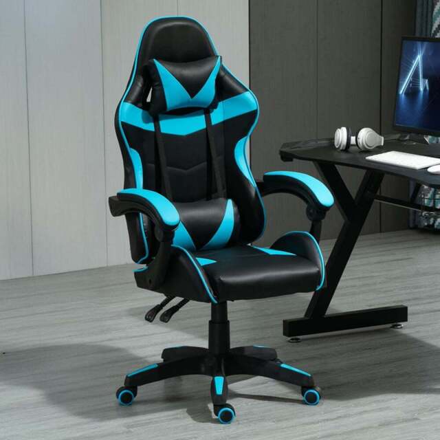 Blue Tilt and Swivel Computer Chair - Size: 117 x 63 x 49cm - MCC - Wilko - image 1