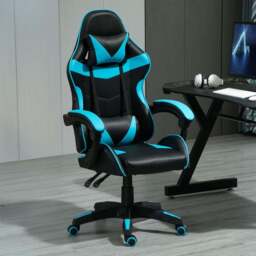 Blue Tilt and Swivel Computer Chair - Size: 117 x 63 x 49cm - MCC - Wilko