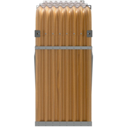 vidaXL Brown Galvanised Steel Firewood Log Holder 100 x 180 x 45cm - Wilko - thumbnail 5