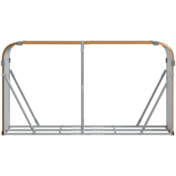 vidaXL Brown Galvanised Steel Firewood Log Holder 100 x 180 x 45cm - Wilko - thumbnail 4
