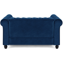 Home Detail Chesterfield 2 Seater Studded Blue Velvet Sofa - Wilko - thumbnail 4