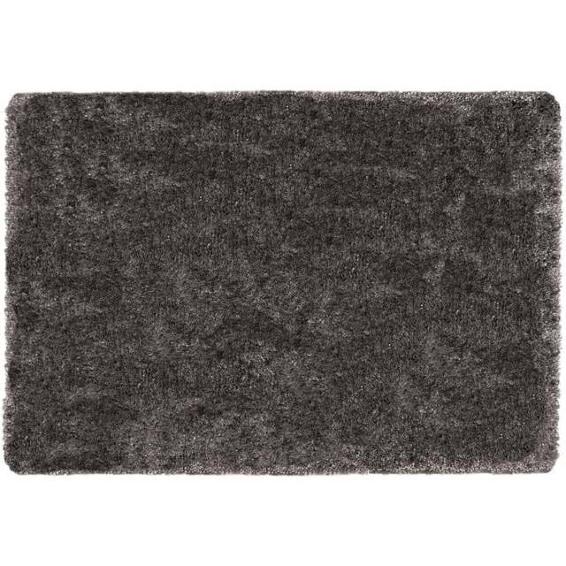 My Luxe Charcoal Rug 80 x 120cm - Size: 80 x 120 x 6cm - grey - Wilko - image 1