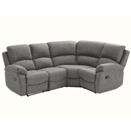 Milano Grey Fabric 4 Seater Reversible Corner Manual Recliner Sofa - Wilko - thumbnail 3