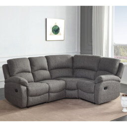Milano Grey Fabric 4 Seater Reversible Corner Manual Recliner Sofa - Wilko - thumbnail 5