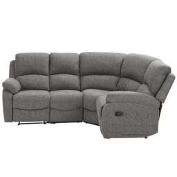 Milano Grey Fabric 4 Seater Reversible Corner Manual Recliner Sofa - Wilko - thumbnail 4