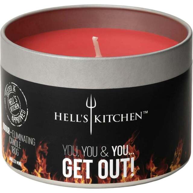 Hell's Kitchen Mulled Wine Scented Candle - Size: 7.5 x 9.2 x 9.2cm - Red - Hells Kitchen - Wilko - image 1