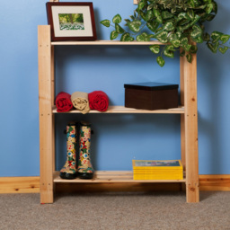 Leighton 3 Shelf Natural Wood Slatted Storage Unit - Brown - Wilko - thumbnail 5