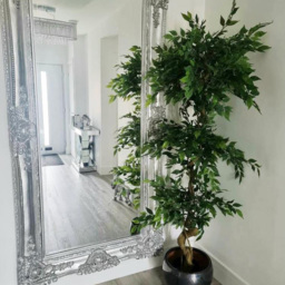 Leaf Fruticosa Ficus Triple Ball Topiary Artificial Tree in Pot 180cm - Size: 180 x 70 x 70cm - Green - Wilko - thumbnail 3