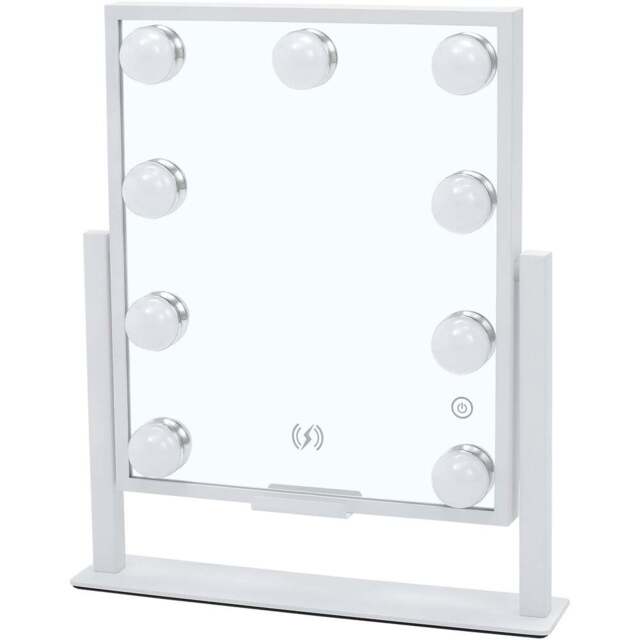 Living and Home LED Hollywood Tabletop Vanity Makeup Mirror 36 x 30cm - Size: 36 x 30 x 12cm - White - Wilko - image 1