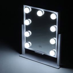 Living and Home LED Hollywood Tabletop Vanity Makeup Mirror 36 x 30cm - Size: 36 x 30 x 12cm - White - Wilko - thumbnail 3