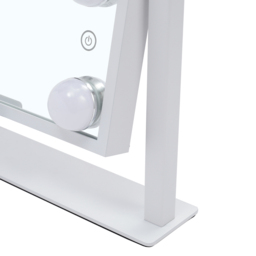 Living and Home LED Hollywood Tabletop Vanity Makeup Mirror 36 x 30cm - Size: 36 x 30 x 12cm - White - Wilko - thumbnail 5