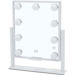 Living and Home LED Hollywood Tabletop Vanity Makeup Mirror 36 x 30cm - Size: 36 x 30 x 12cm - White - Wilko - thumbnail 1