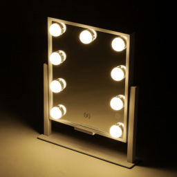 Living and Home LED Hollywood Tabletop Vanity Makeup Mirror 36 x 30cm - Size: 36 x 30 x 12cm - White - Wilko - thumbnail 7