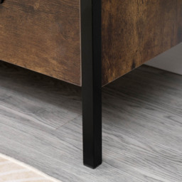 FurnitureHMD 4 Drawer Black and Brown Industrial Wooden Chest of Drawers - Wilko - thumbnail 5