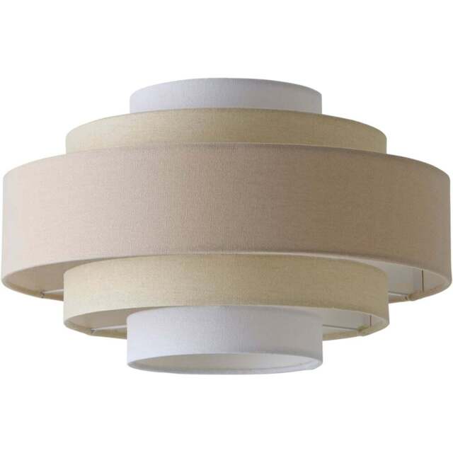 ValueLights Hampshire 5-Tier 3 Tone Cream Fabric Ceiling Pendant Lamp Shade - Size: 35 x 21 x 35cm - Wilko - image 1