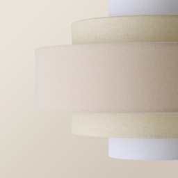 ValueLights Hampshire 5-Tier 3 Tone Cream Fabric Ceiling Pendant Lamp Shade - Size: 35 x 21 x 35cm - Wilko - thumbnail 5
