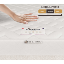 DS Living Glacier Bliss Single Gel Enhanced Bonnell Spring Mattress - White - Wilko - thumbnail 6