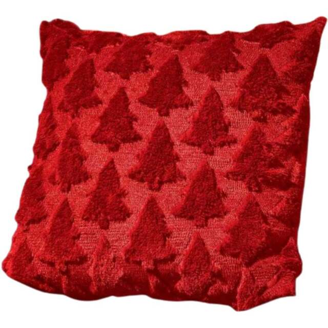 Samuel Alexander Red Christmas Tree Cushion 45 x 45cm - Size: 45 x 45 x 5cm - Wilko - image 1